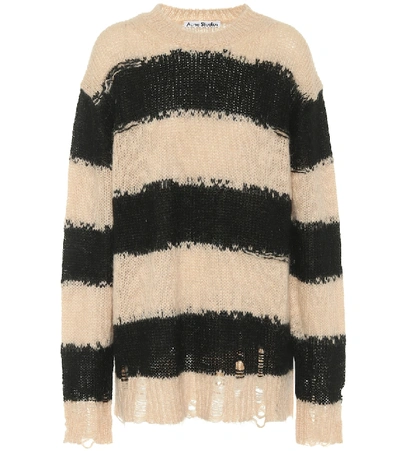 Shop Acne Studios Oversized Striped Sweater In Multicoloured