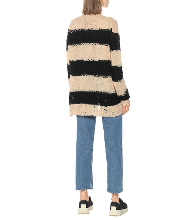 Shop Acne Studios Oversized Striped Sweater In Multicoloured