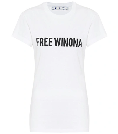Shop Off-white Free Winona Cotton Jersey T-shirt In White