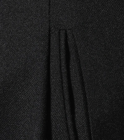 Shop Saint Laurent High-rise Straight Wool Pants In Black