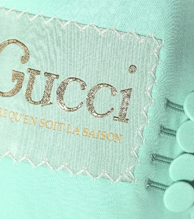 Shop Gucci Silk And Wool Cady Blazer In Green