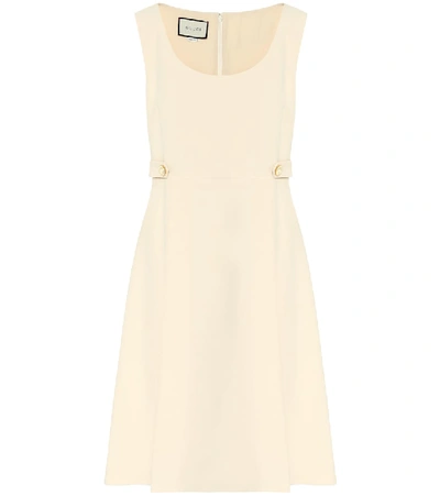 Shop Gucci Silk And Wool Cady Minidress In White