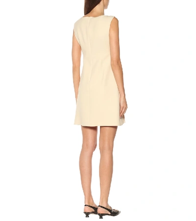 Shop Gucci Silk And Wool Cady Minidress In White