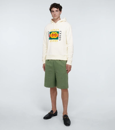 Shop Gucci Oversized Logo Sweatshirt In White