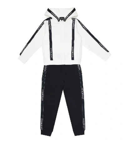 Shop Emporio Armani Logo Jersey Tracksuit In White