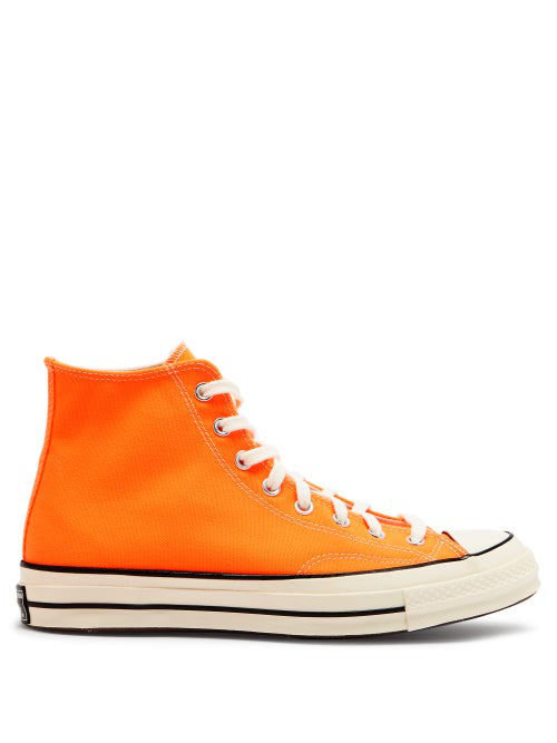 orange high top converse womens