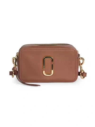 Shop Marc Jacobs The Softshot Leather Camera Bag In Milk Chocolate