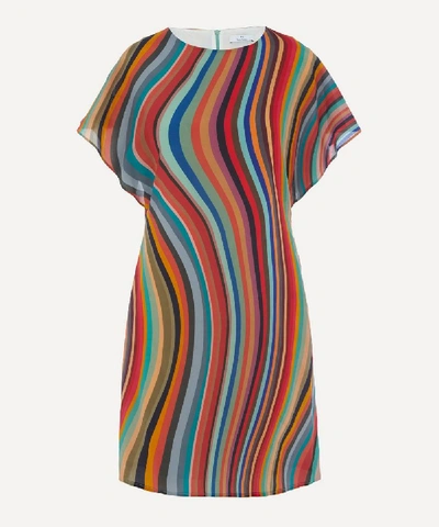 Shop Ps By Paul Smith Swirl Print Short-sleeve Dress In Multi