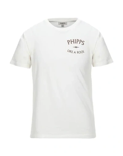 Shop Phipps Man T-shirt Ivory Size M Organic Cotton In White