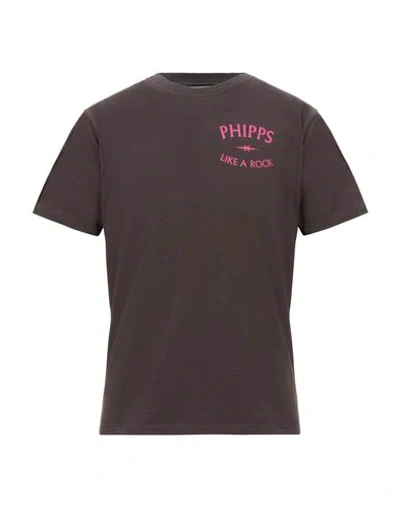 Shop Phipps Man T-shirt Dark Brown Size M Organic Cotton