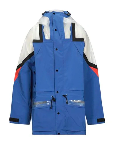Shop Maison Margiela Full-length Jacket In Bright Blue