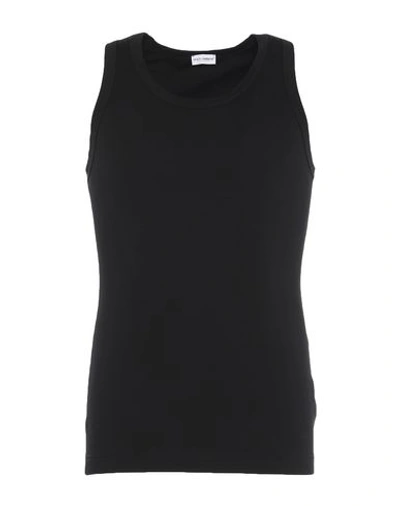 Shop Dolce & Gabbana Sleeveless Undershirts In Black