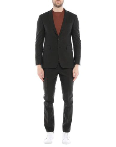 Shop Burberry Suits In Dark Brown