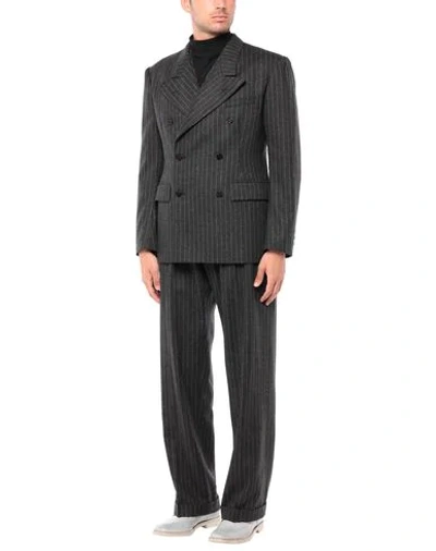 Shop Maison Margiela Suits In Steel Grey