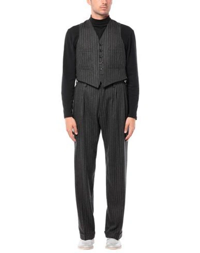 Shop Maison Margiela Suits In Steel Grey