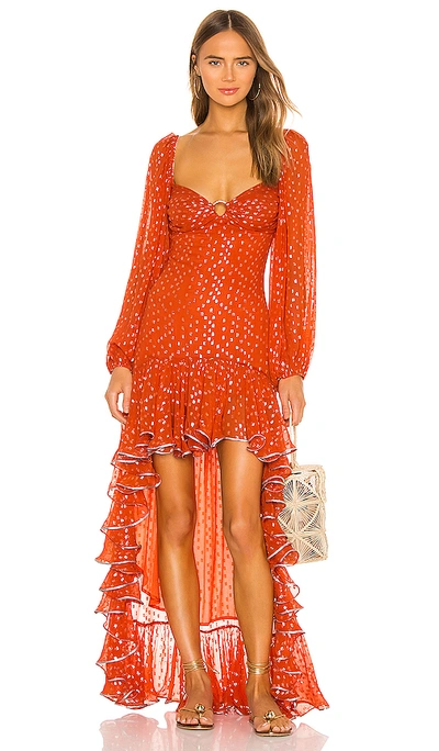 Shop Rococo Sand Iris Dress In Orange