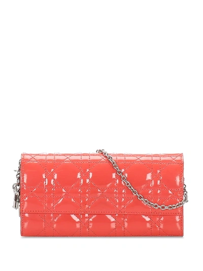 Pre-owned Dior 2012  Cannage Clutch In Orange