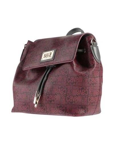 Shop Cavalli Class Backpack & Fanny Pack In Maroon
