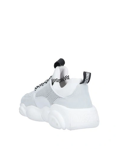 Shop Moschino Woman Sneakers White Size 9 Textile Fibers