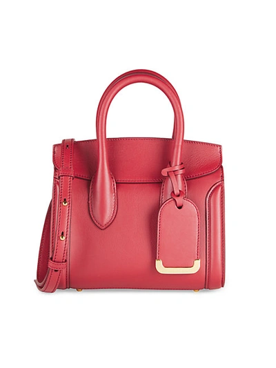 Shop Alexander Mcqueen Heroine Leather Satchel In Lacquer Red