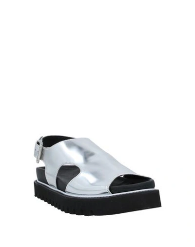 Shop Plan C Sandals In Silver