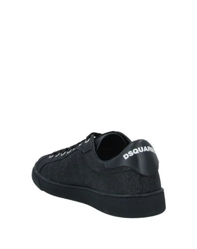 Shop Dsquared2 Woman Sneakers Black Size 8 Textile Fibers, Calfskin