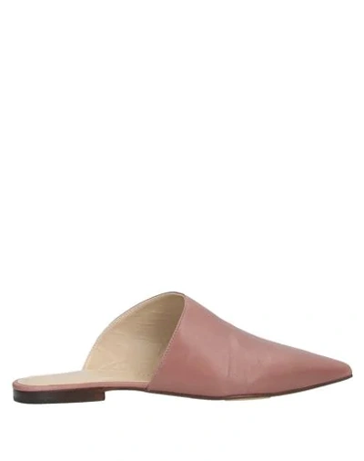 Shop Pomme D'or Mules And Clogs In Pastel Pink