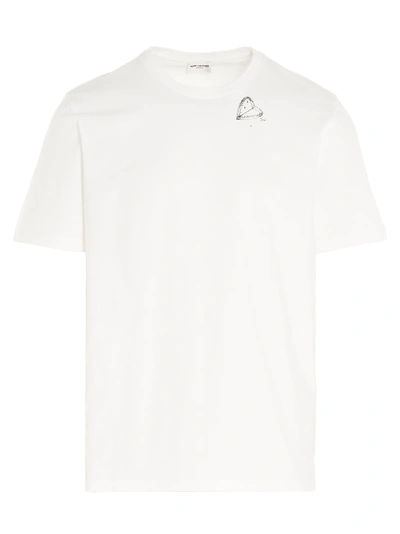 Shop Saint Laurent Heart T-shirt In White