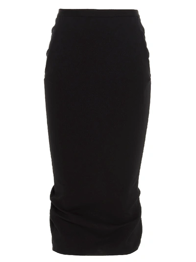 Shop Rick Owens Pillar Short Skirt In Black
