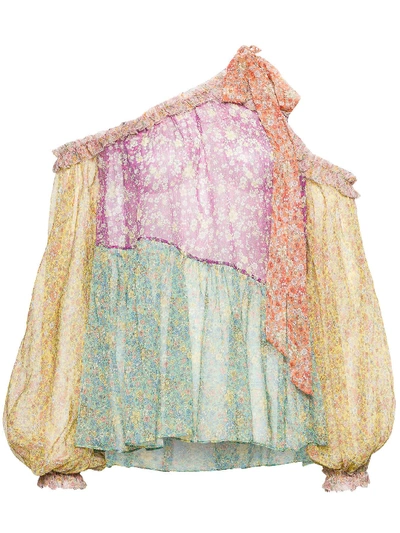Shop Zimmermann Carnaby Silk Blouse In Multicolor