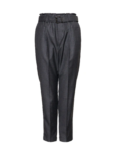 Shop Brunello Cucinelli Melange Trousers In Grey