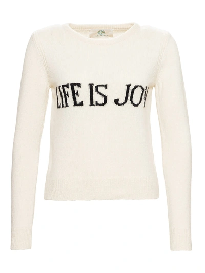 Shop Alberta Ferretti Life Is Joy Sweater In White