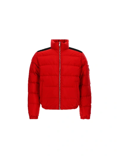 Shop Prada Puffer Jacket In Rosso/nero