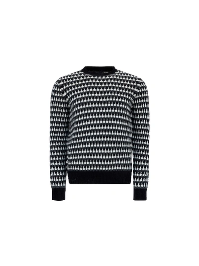 Shop Prada Sweater In Nero/ardesia