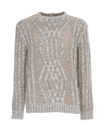 Shop Giorgio Armani Cashmere Sweater W/braid In Cammello