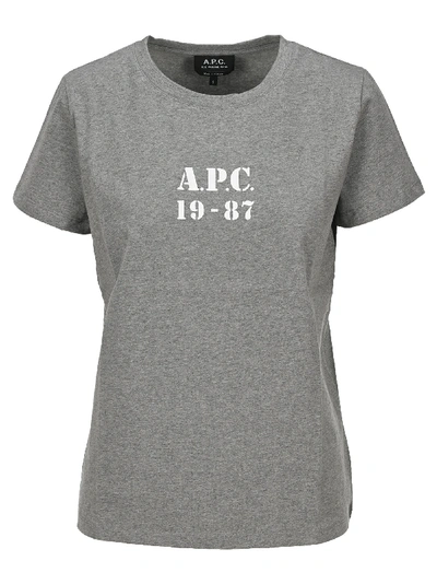 Shop Apc A.p.c. Eliza T-shirt In Grey