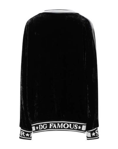 Shop Dolce & Gabbana Woman Sweatshirt Black Size 12 Viscose, Silk, Elastane