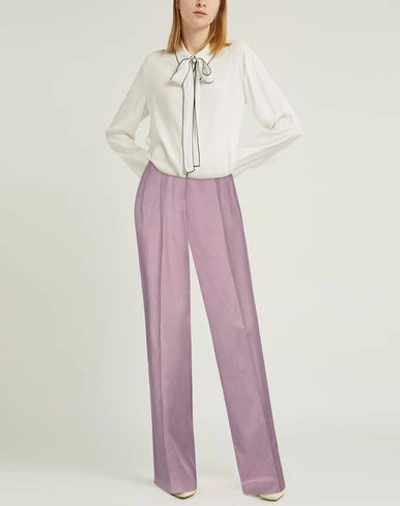 Shop Incotex Pants In Mauve