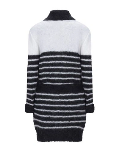 Shop Balmain Woman Cardigan Steel Grey Size 8 Mohair Wool, Polyamide, Alpaca Wool, Wool, Elastane