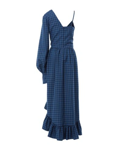 Shop Rokh Woman Maxi Dress Blue Size 4 Polyester, Viscose