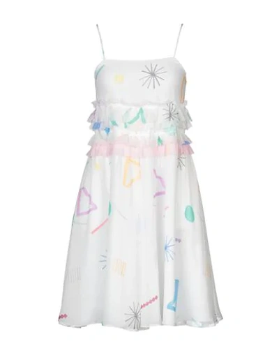 Shop Emporio Armani Woman Mini Dress White Size 8 Mulberry Silk