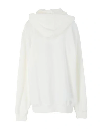 Shop Moschino Woman Sweatshirt White Size 12 Cotton, Glass