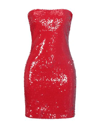 Shop Dondup Woman Mini Dress Red Size 6 Polyester, Elastane