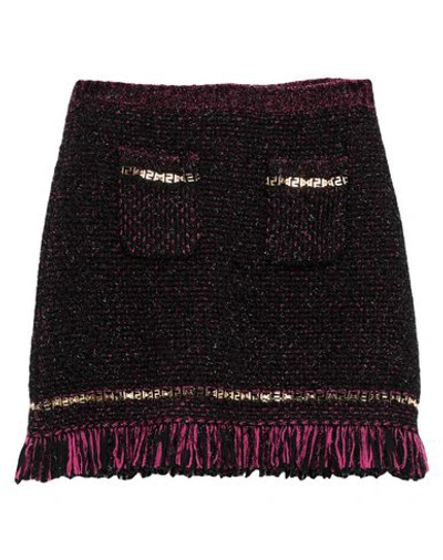 Shop Versace Woman Mini Skirt Black Size 2 Polyamide, Viscose, Virgin Wool