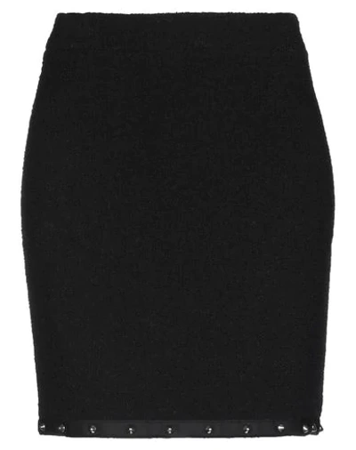 Shop Boutique Moschino Woman Mini Skirt Black Size 4 Virgin Wool, Polyamide