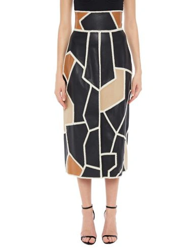 Shop Celine Long Skirts In Black