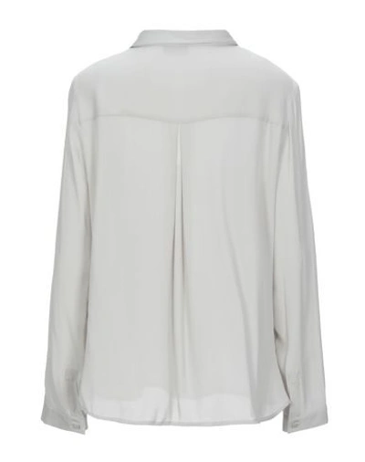Shop Emporio Armani Woman Blouse Light Grey Size 6 Mulberry Silk