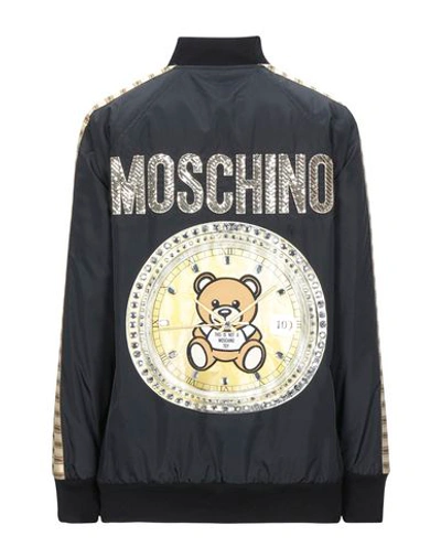 Shop Moschino Jackets In Black