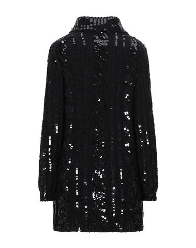 Shop Moschino Woman Overcoat & Trench Coat Black Size 8 Acrylic, Alpaca Wool, Wool, Polyamide, Pvc - Poly