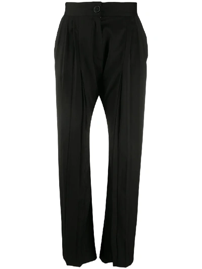 Shop Almaz Loose-fit Pleated Trousers In Black